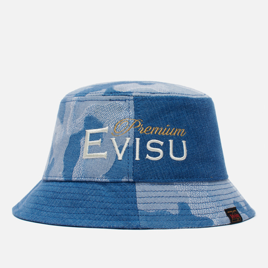 Панама Evisu Two-Tone Denim Blocking Printed Godhead Camo