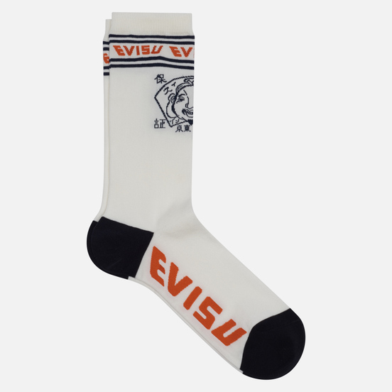 Носки Evisu Jacquard Godhead Short Off White