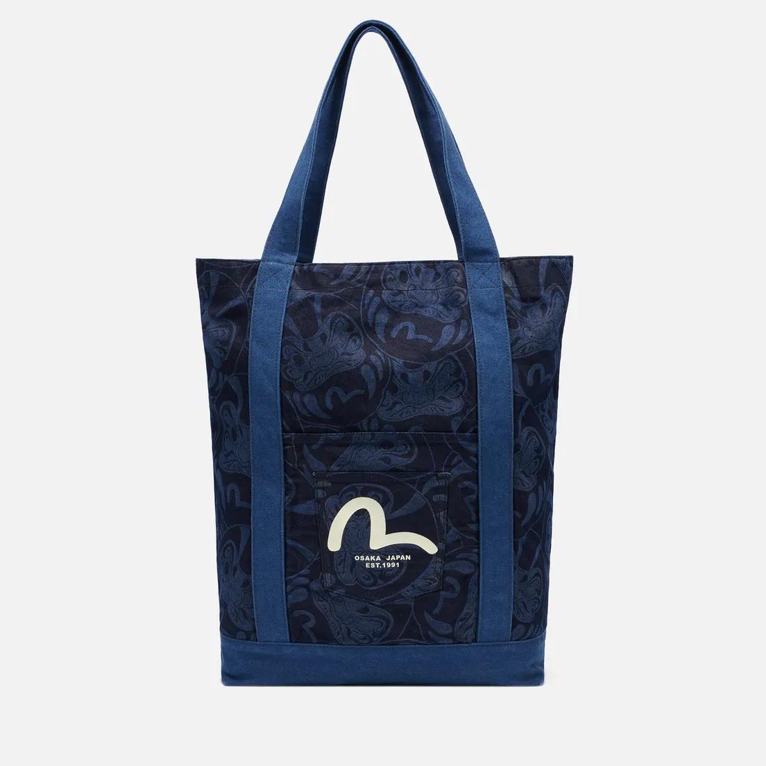 Evisu Сумка Daruma All Over Print Tote Denim