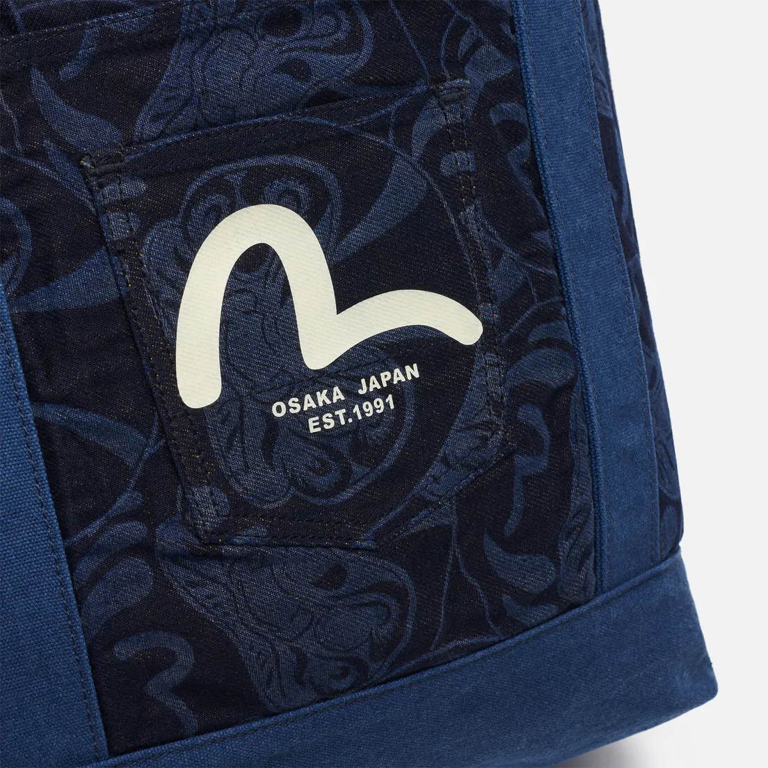 Evisu Сумка Daruma All Over Print Tote Denim
