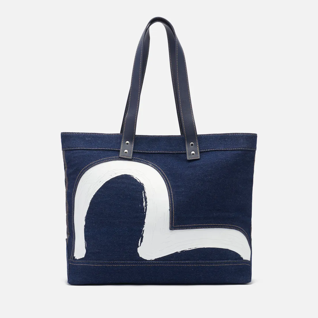 Evisu Сумка Hand Brush Seagull Print Denim Tote