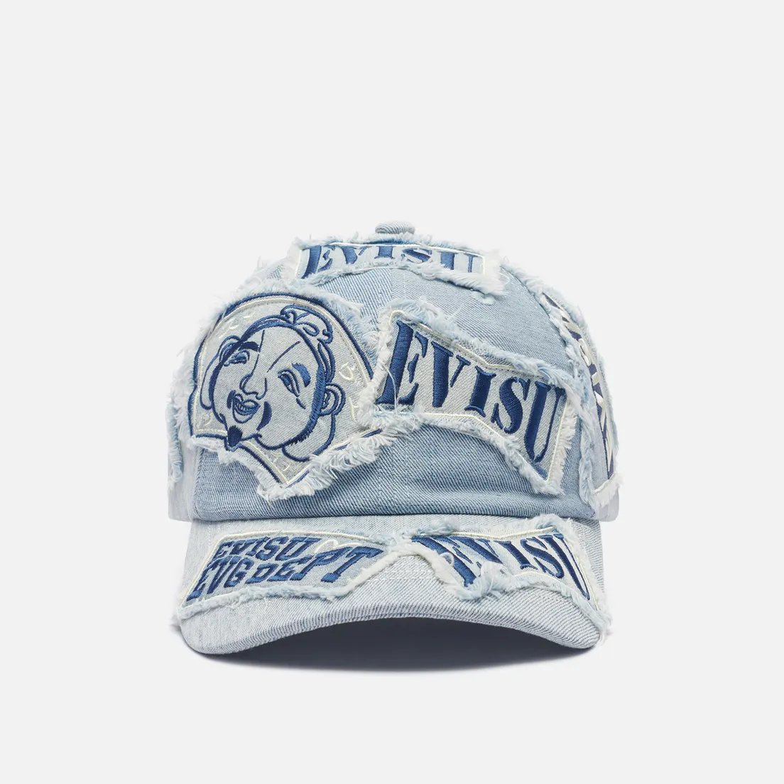 Evisu Кепка Multi Enlarged Badges Destoryed Denim