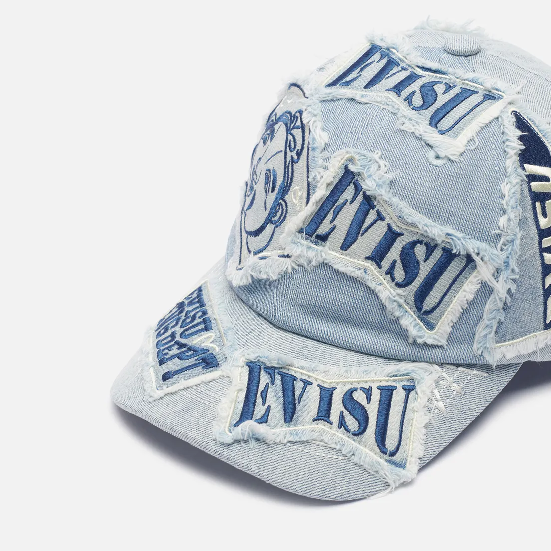 Evisu Кепка Multi Enlarged Badges Destoryed Denim