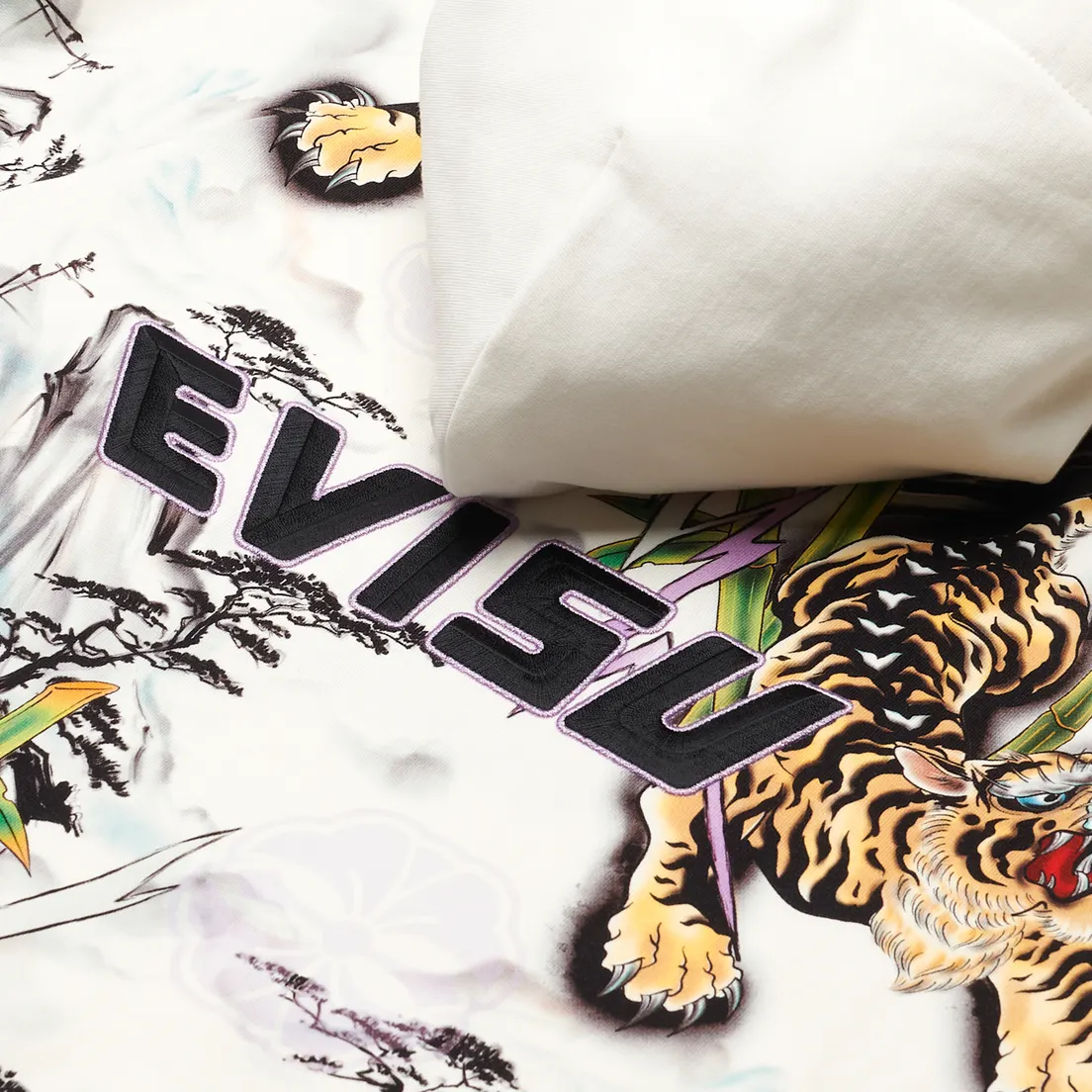 Evisu Женская толстовка Heritage Landscape All Over Printed Hoodie