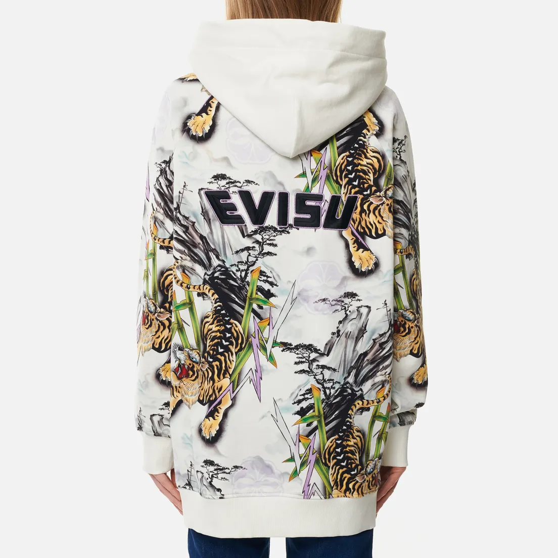 Evisu Женская толстовка Heritage Landscape All Over Printed Hoodie