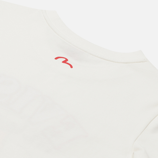 Женская футболка Evisu Heritage Chambray Inserted & Daruma Printed Off White