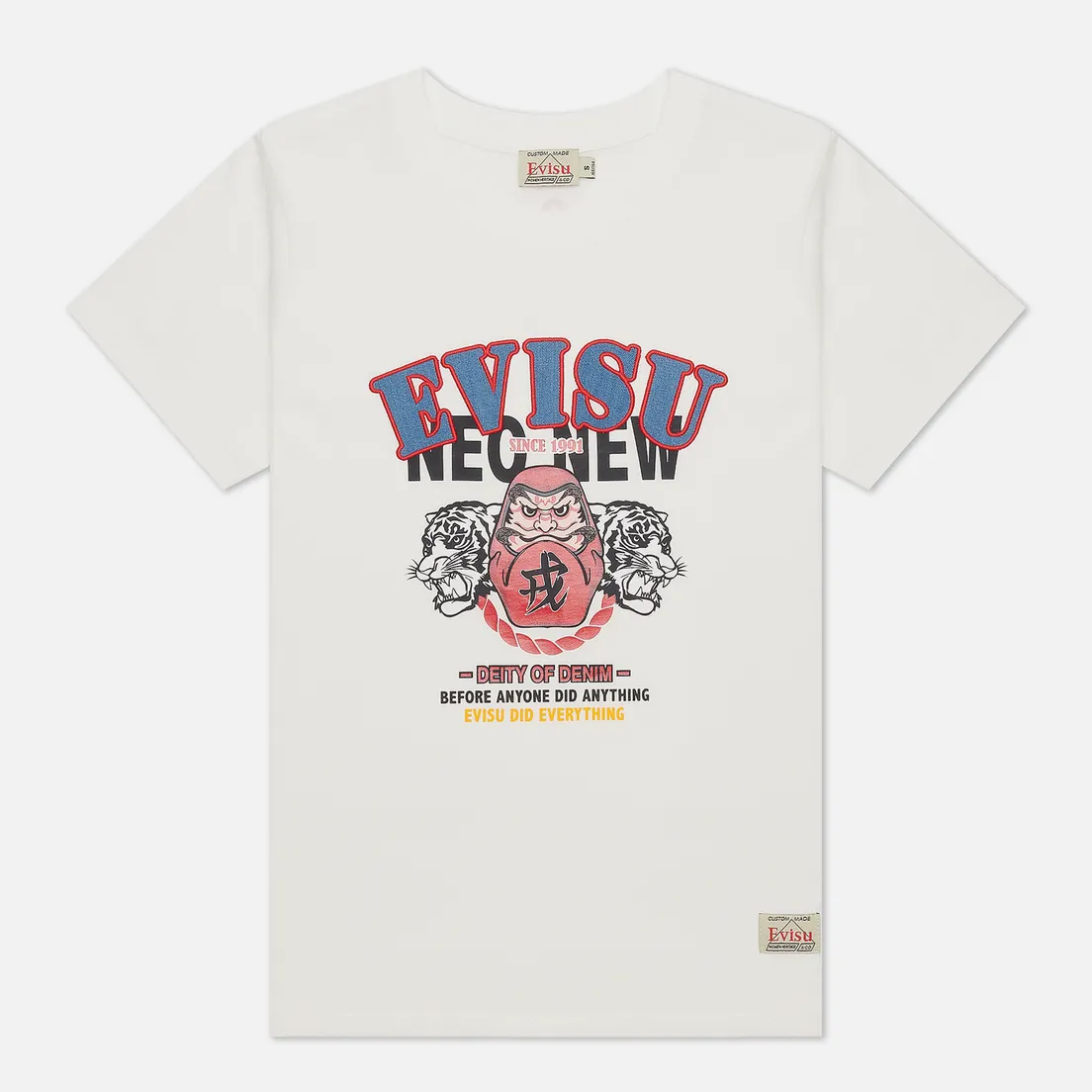 Evisu Женская футболка Heritage Chambray Inserted & Daruma Printed