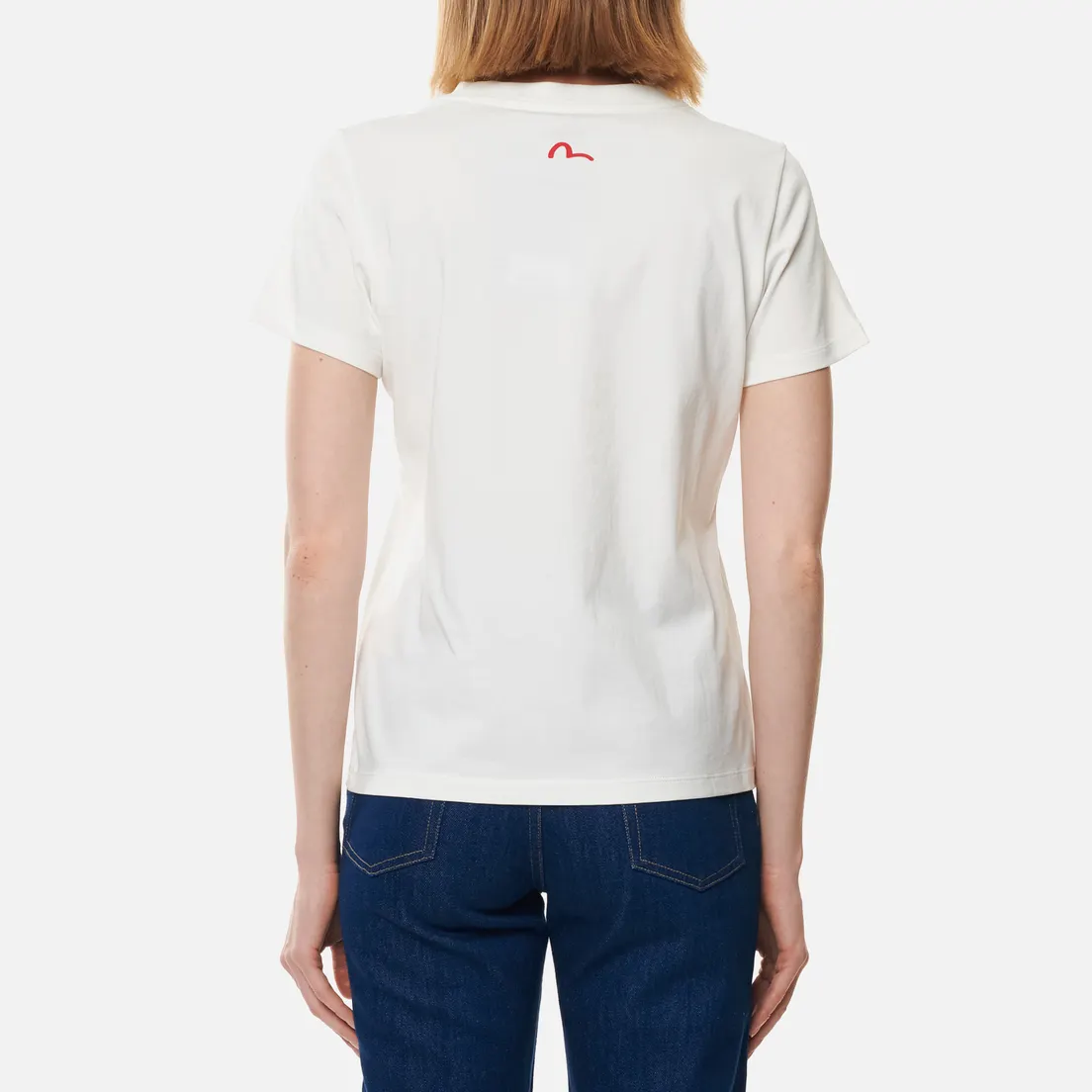 Evisu Женская футболка Heritage Chambray Inserted & Daruma Printed