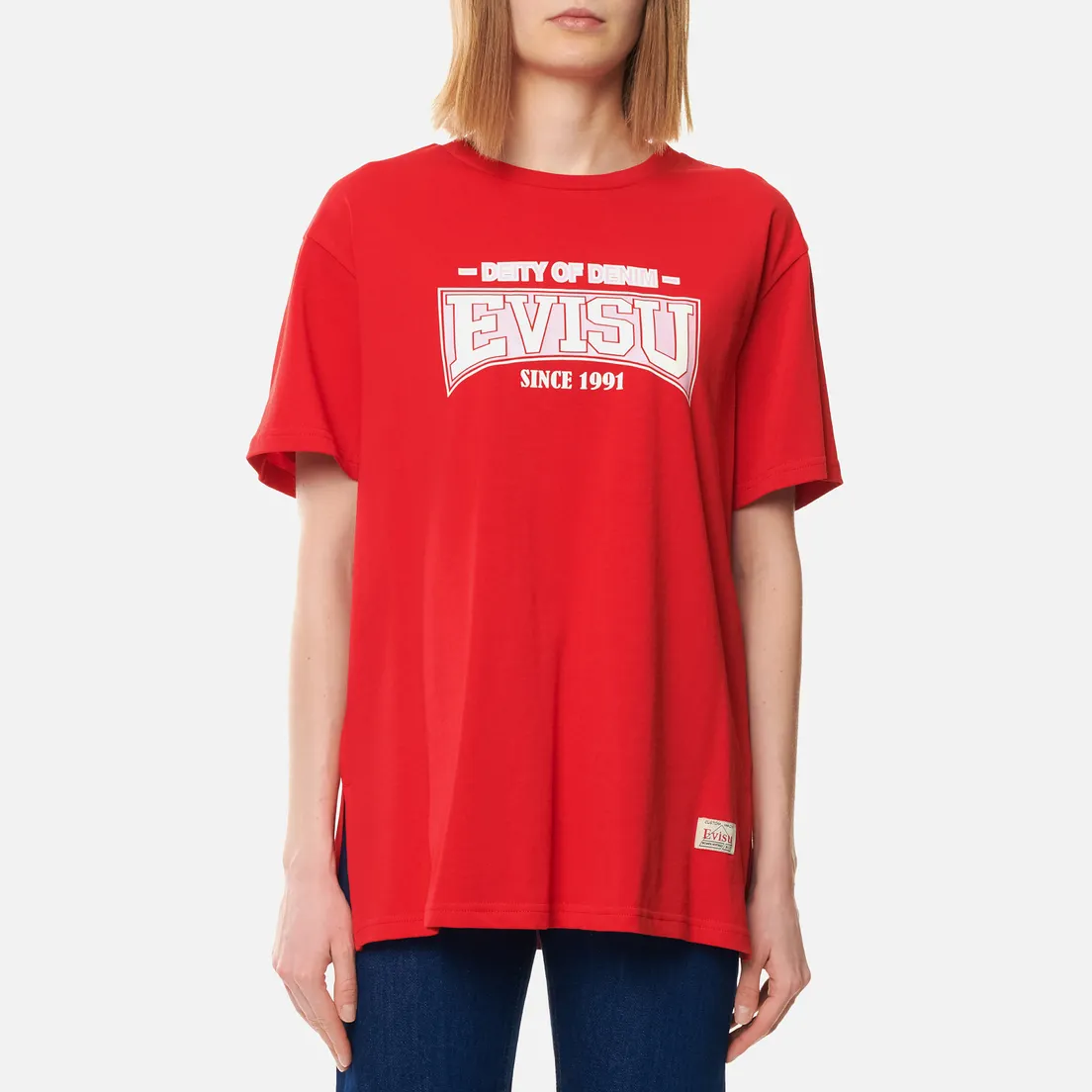 Evisu Женская футболка Heritage All Over Printed Boyfriend