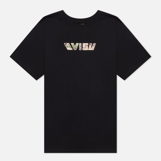 Женская футболка Evisu Gradated Daicock Crane & Brocade Black