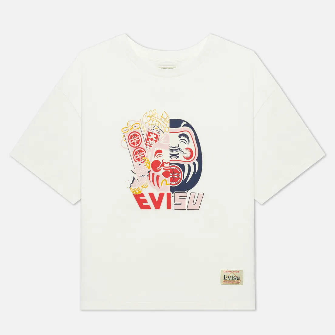 Evisu Женская футболка Double-Face Daruma Print