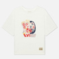 Женская футболка Evisu Double-Face Daruma Print Off White фото - 0