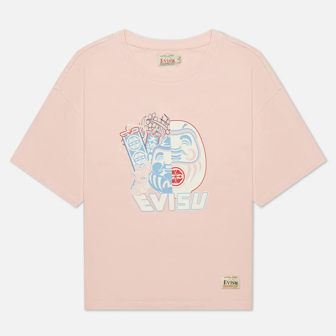 Evisu Женская футболка Double-Face Daruma Print