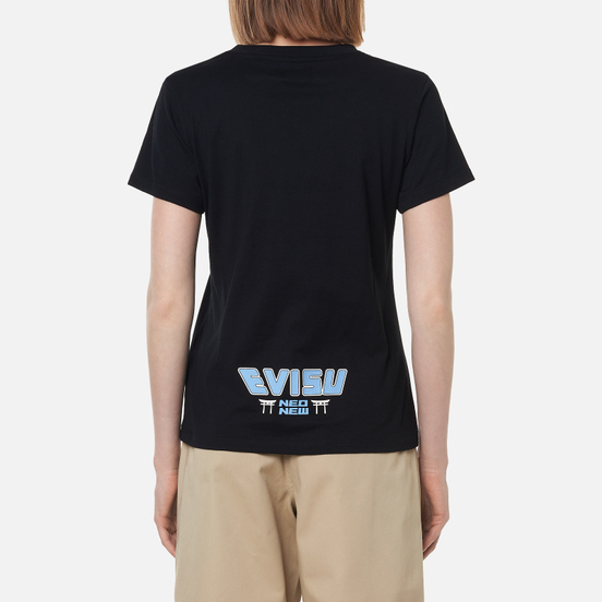 Женская футболка Evisu Pattern Seagull Print Black