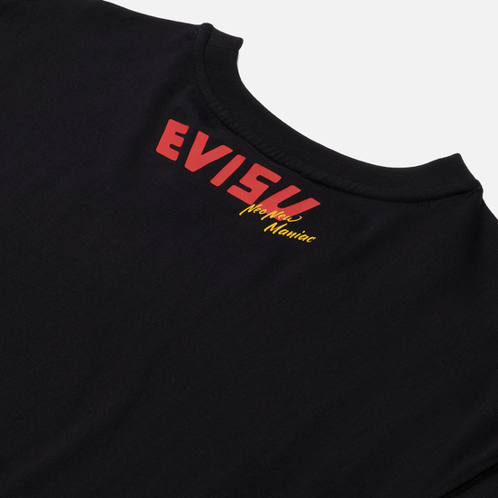 Женская футболка Evisu Evisu-Sake And Kamon Print Drop Shoulder Black