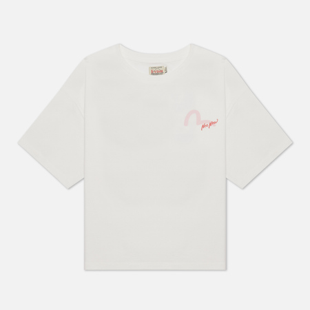 Женская футболка Evisu Forture-Cat Wallpaper Foil Print, цвет белый, размер M
