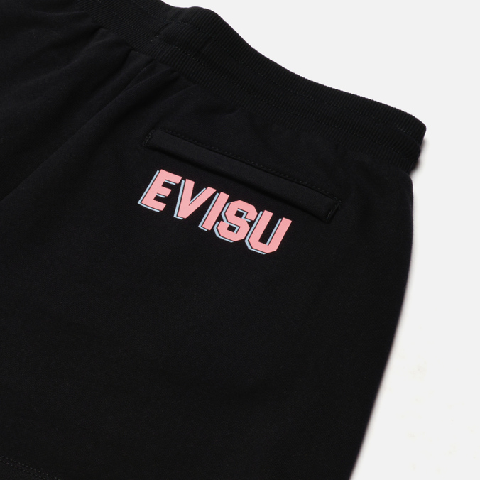 Женские шорты Evisu, цвет чёрный, размер S 2ESHTW2ST378LFCT-BLKX Deconstructed Kamon Printed - фото 3