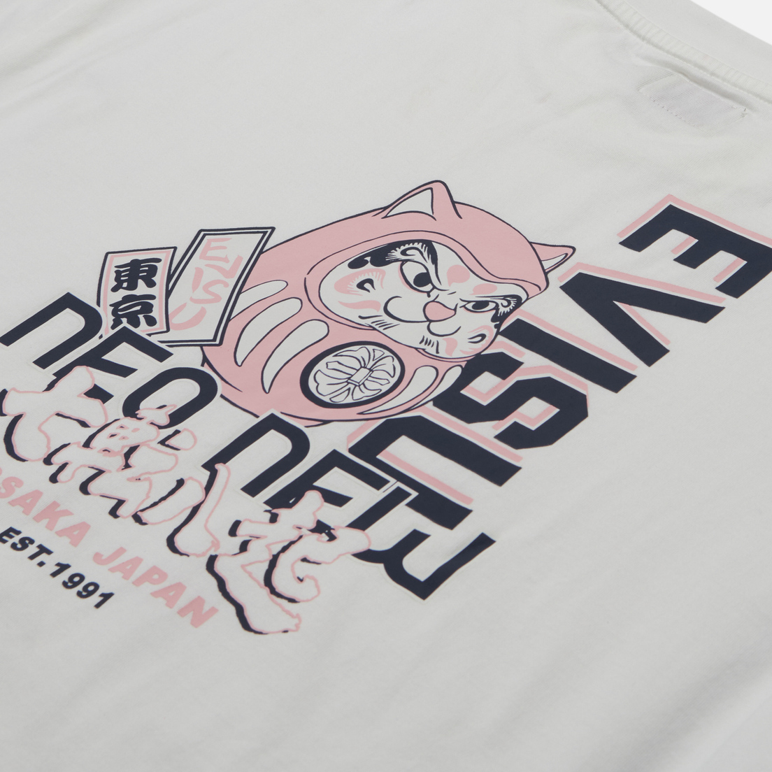 Evisu Женская футболка Fortune Cat Daruma Printed