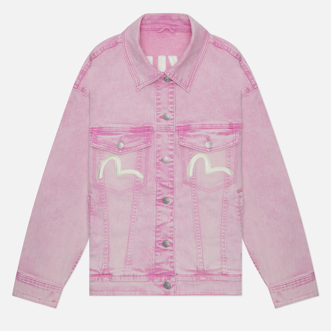 Evisu Женская джинсовая куртка Seagull & Embroidered Logo Denim