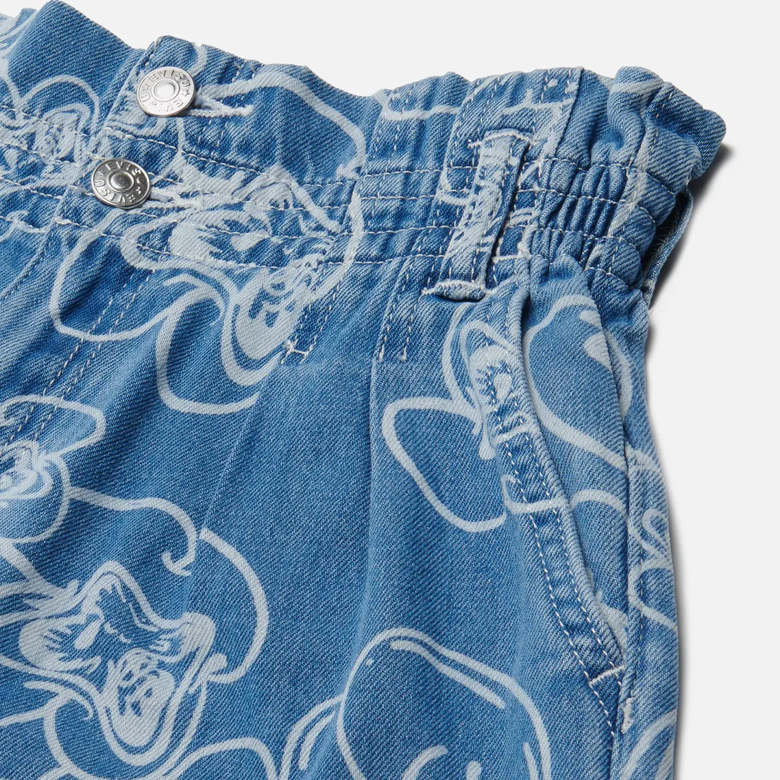 Evisu Женские шорты Laser All Over Print Denim