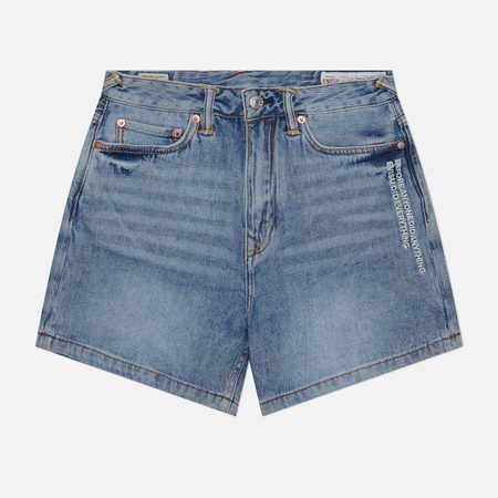 фото Женские шорты evisu cat & seagull embroidered denim, цвет голубой, размер 24