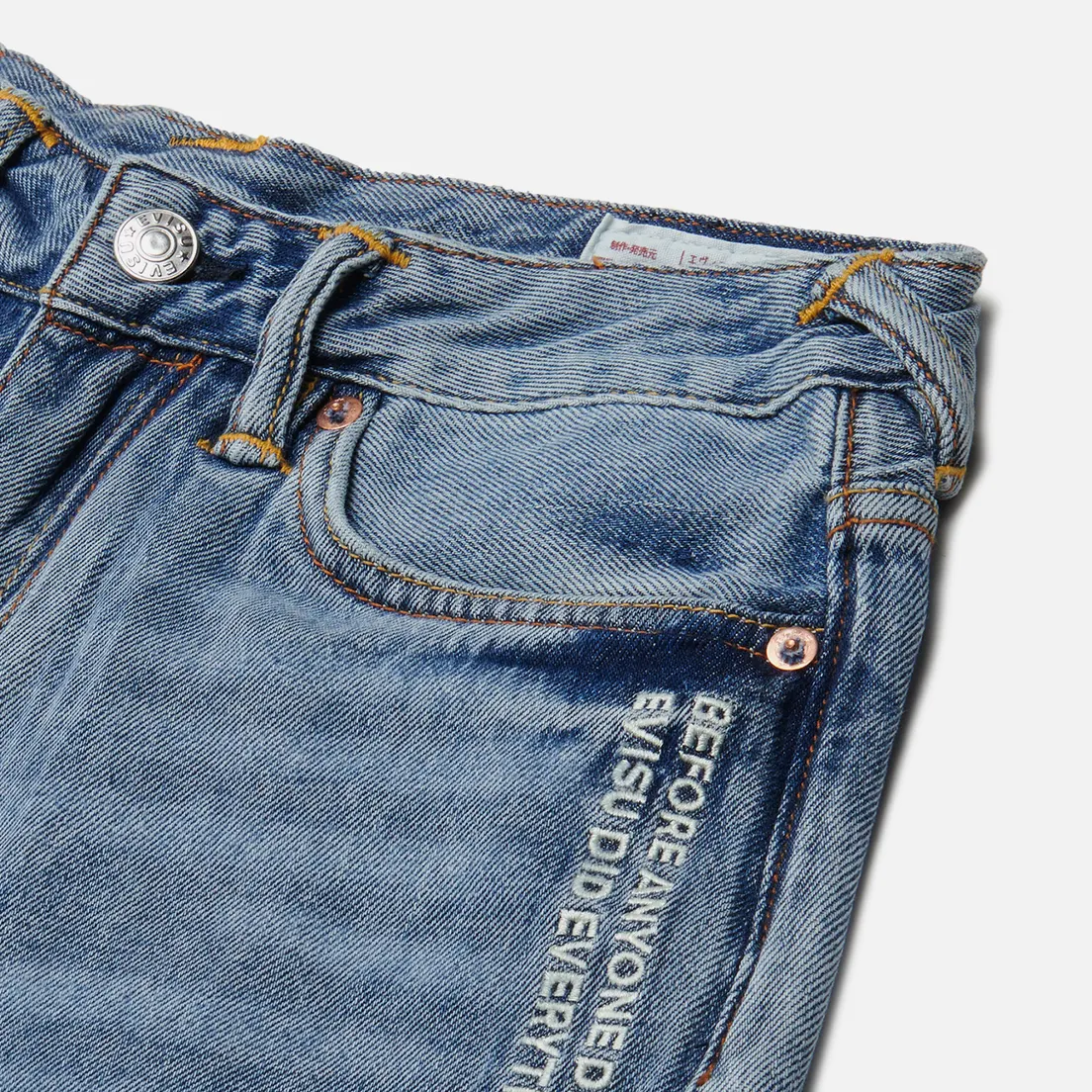 Evisu Женские шорты Cat & Seagull Embroidered Denim