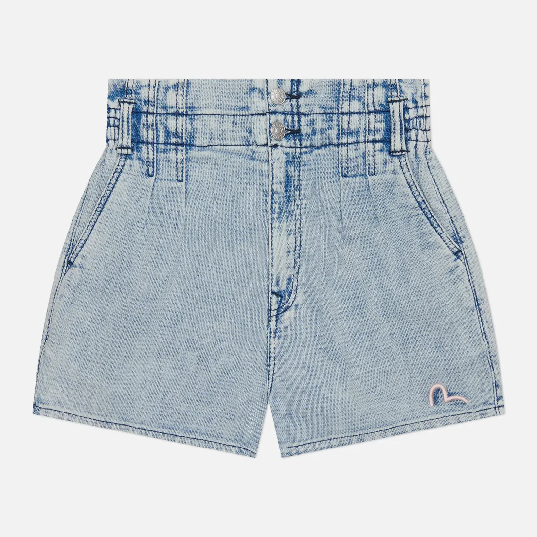 Evisu Женские шорты Embroidered Seagull Denim