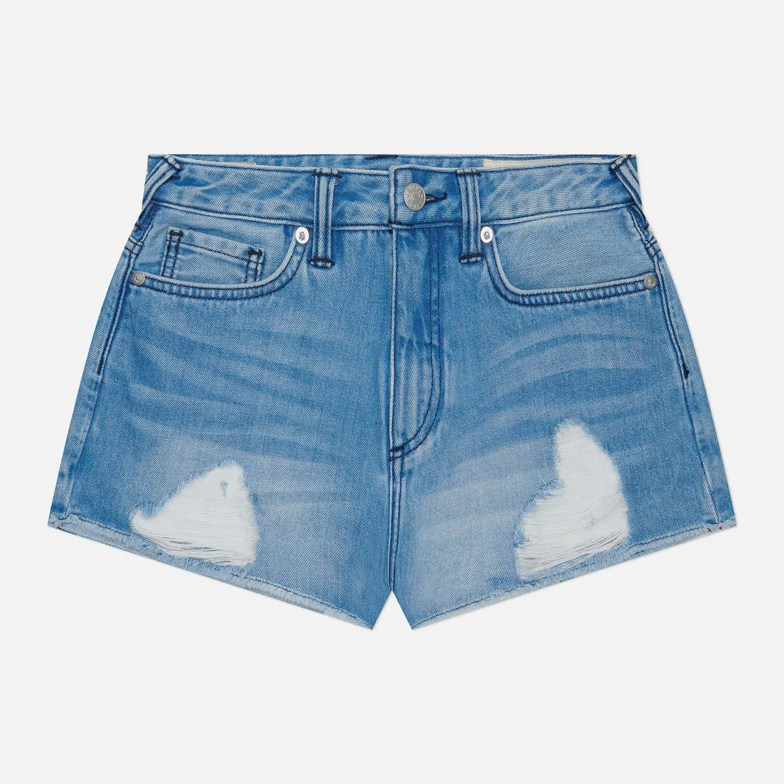 Evisu Женские шорты Kamon & Godhead All Over Printed Denim
