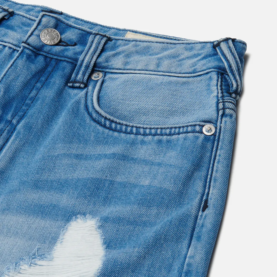 Evisu Женские шорты Kamon & Godhead All Over Printed Denim