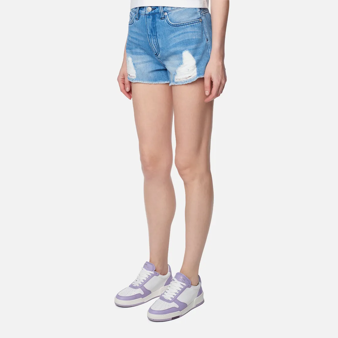 Evisu Женские шорты Kamon & Godhead All Over Printed Denim