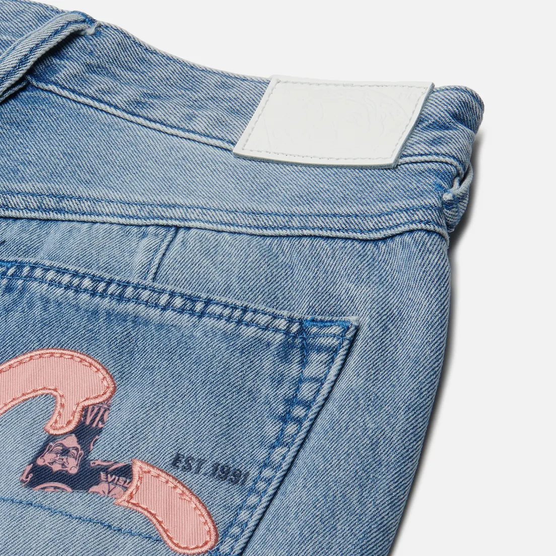 Evisu Женские джинсы Seagull Embroidered & Printed Papper-Bag Taper