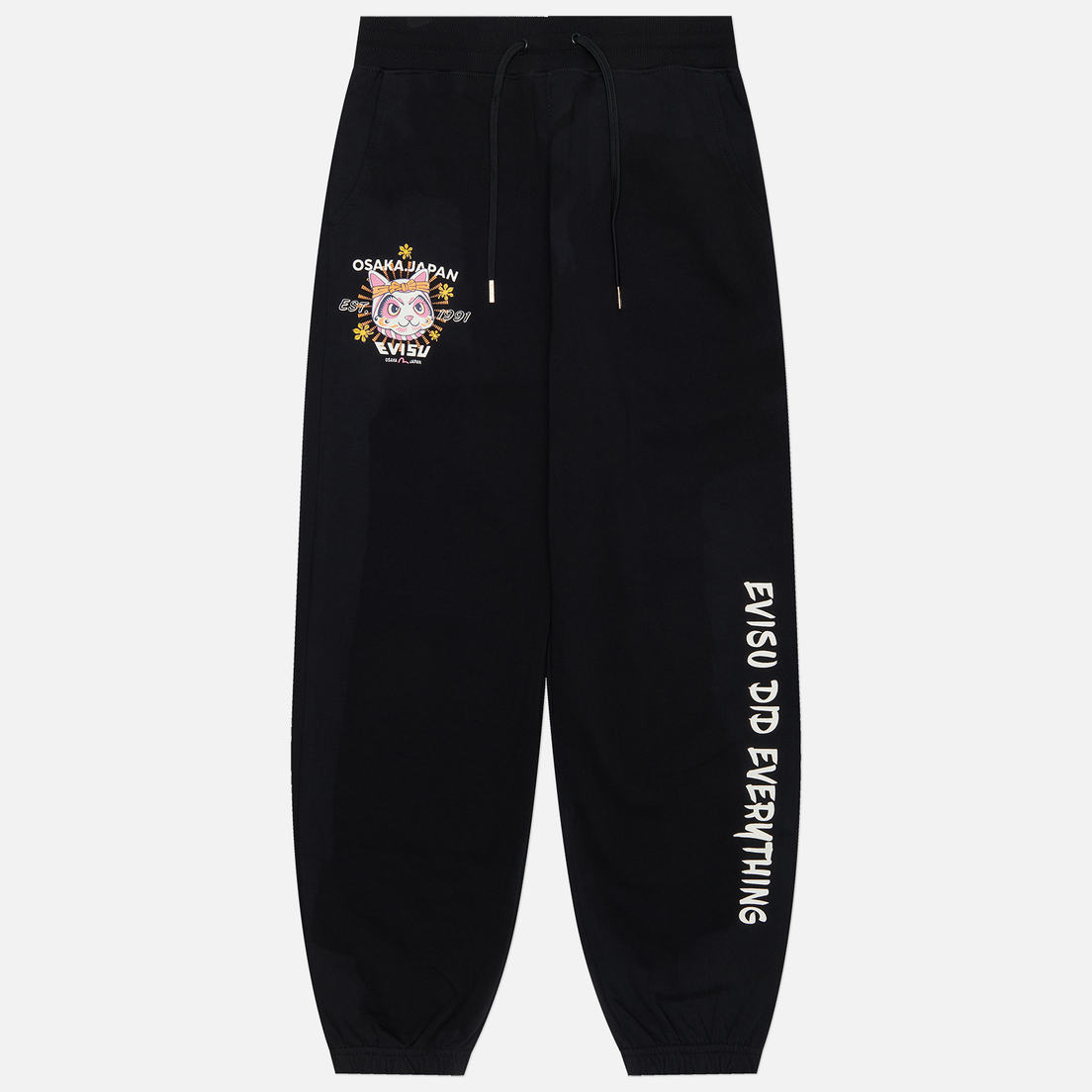 Evisu Женские брюки Cat & Slogan Printed