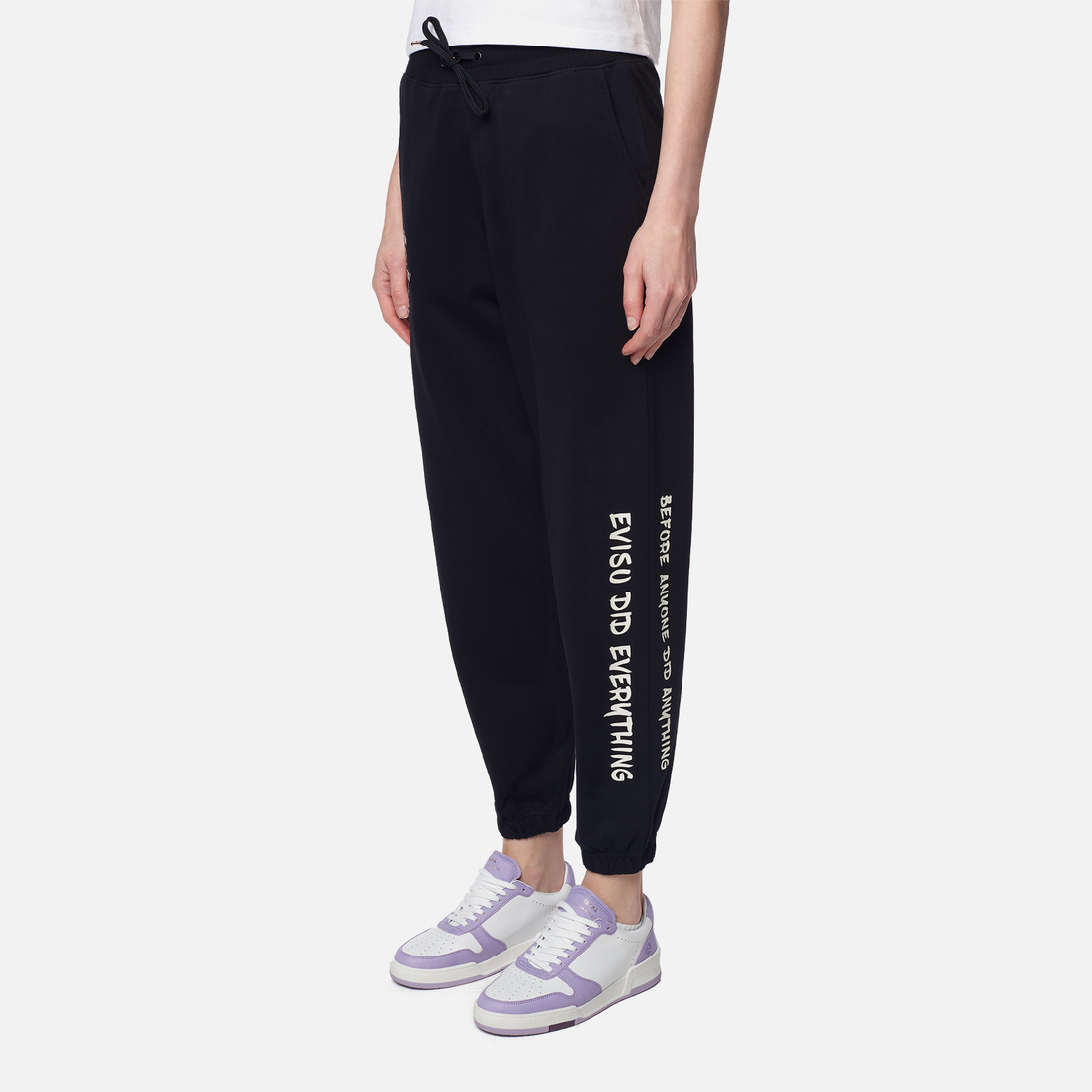 Evisu Женские брюки Cat & Slogan Printed