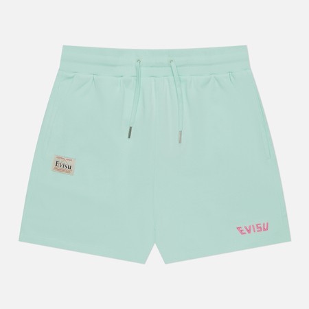 фото Женские шорты evisu daruma printed daicock, цвет зелёный, размер xs