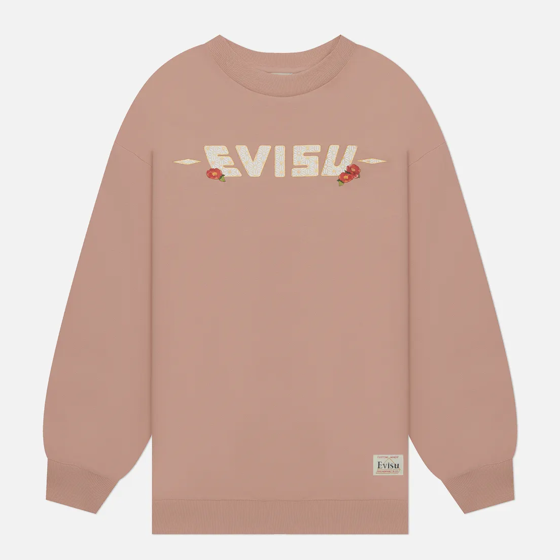 Evisu Женская толстовка Printed Peacock Tsubaki & Logo Oversized