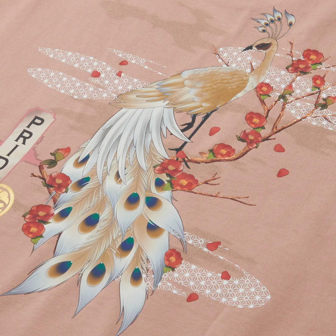Evisu Женская толстовка Printed Peacock Tsubaki & Logo Oversized