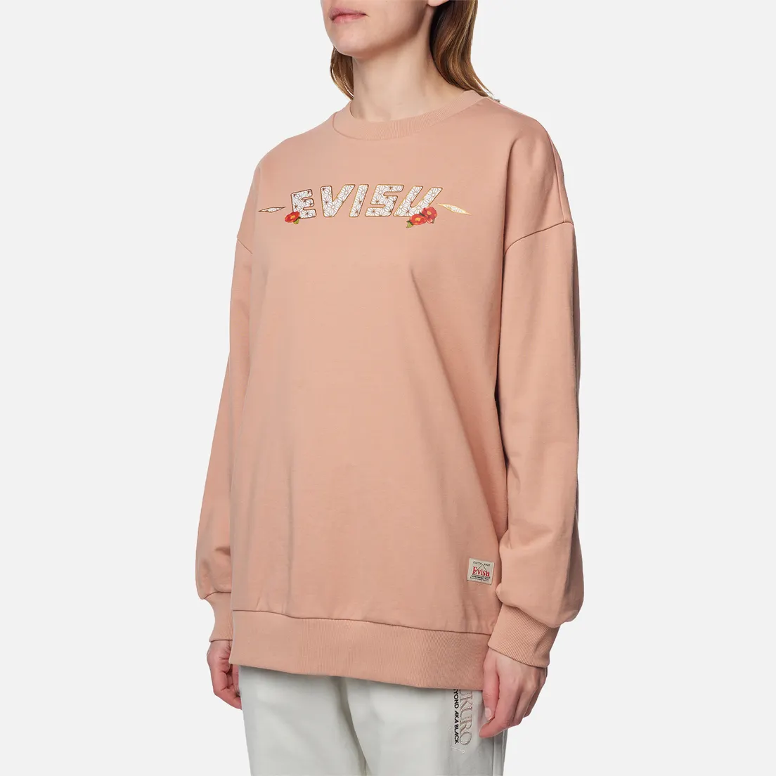 Evisu Женская толстовка Printed Peacock Tsubaki & Logo Oversized