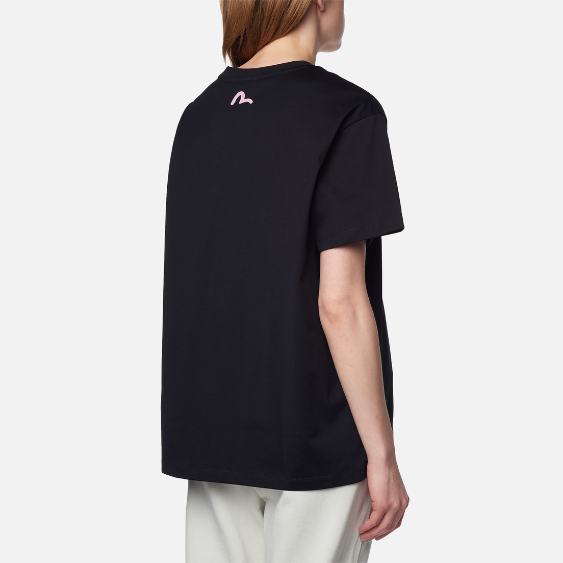 Evisu Женская футболка Graffiti Daruma Printed Boyfriend