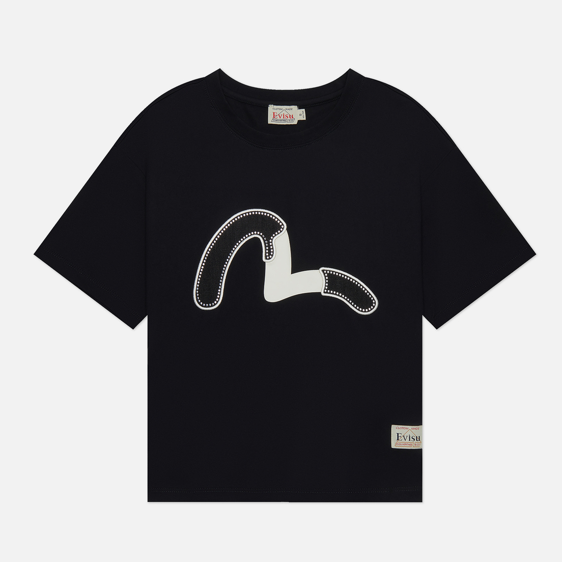 Evisu Женская футболка Seagull Denim Patched & Stud