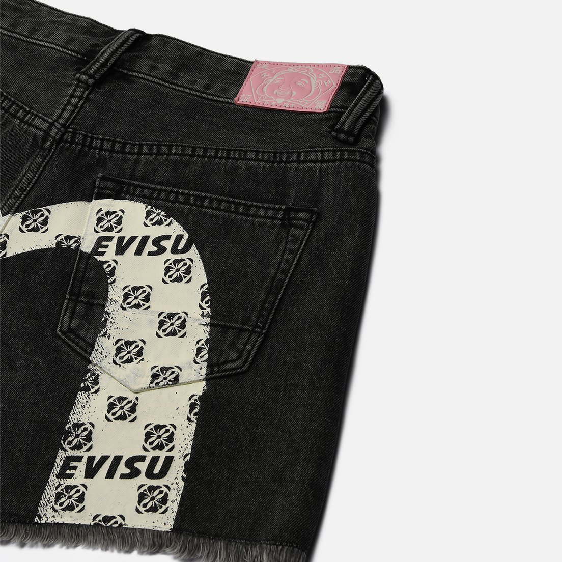 Evisu Женские шорты Kamon All Over Daicock Denim