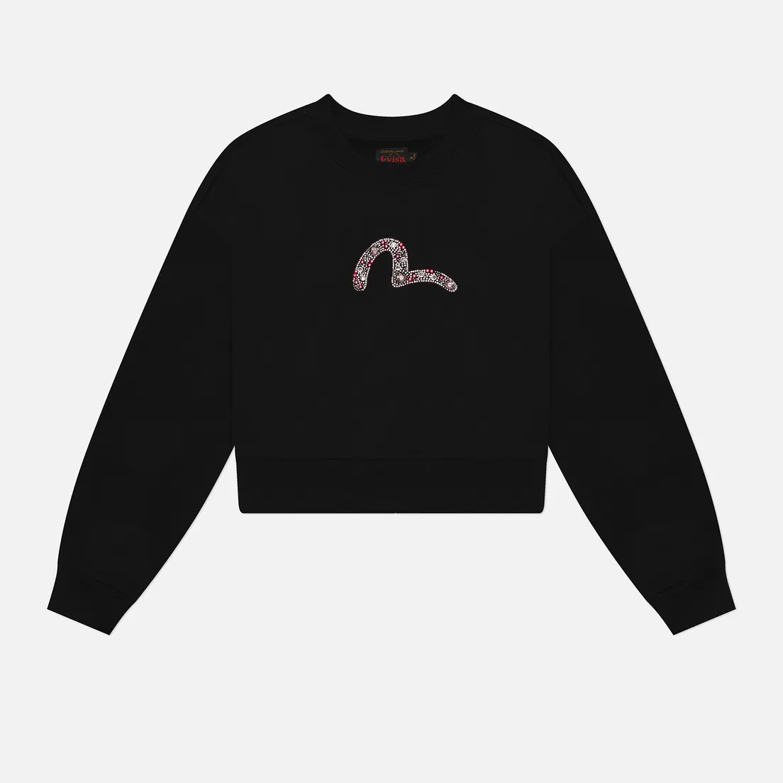Evisu Женская толстовка Rhinestone Seagull Cropped