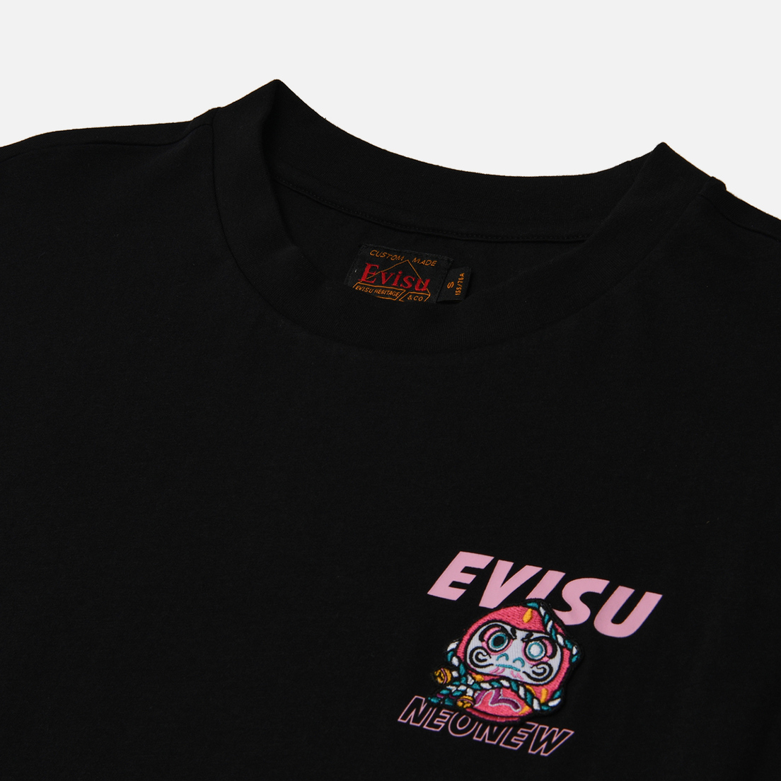 Evisu Женский лонгслив Faux Two-Piece Daruma & Logo Printed