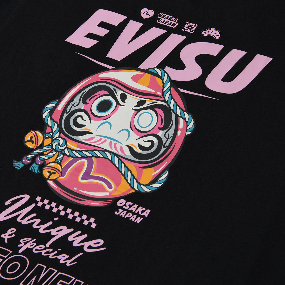 Evisu Женский лонгслив Faux Two-Piece Daruma & Logo Printed