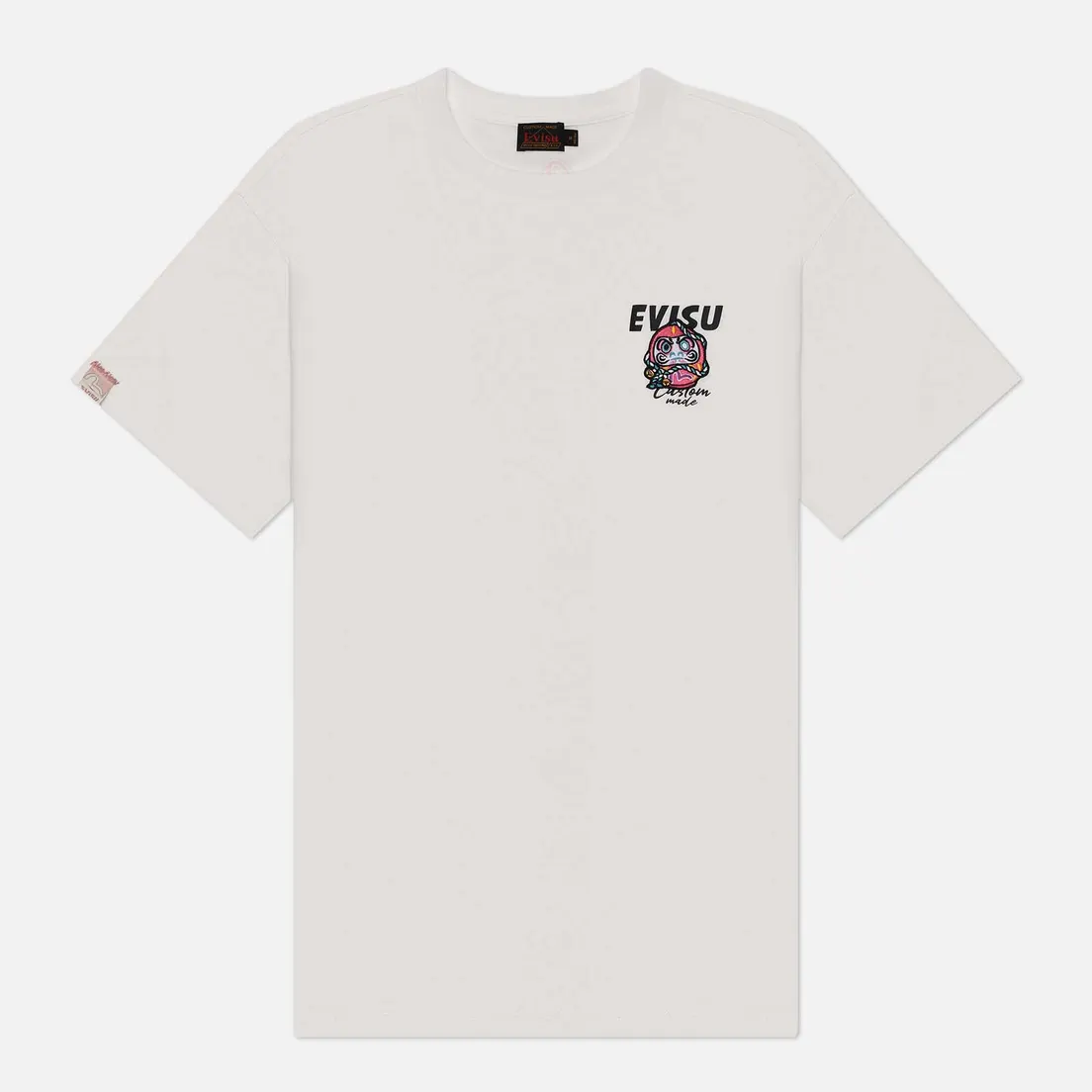 Evisu Женская футболка Daruma Embroidered Badge Boyfriend