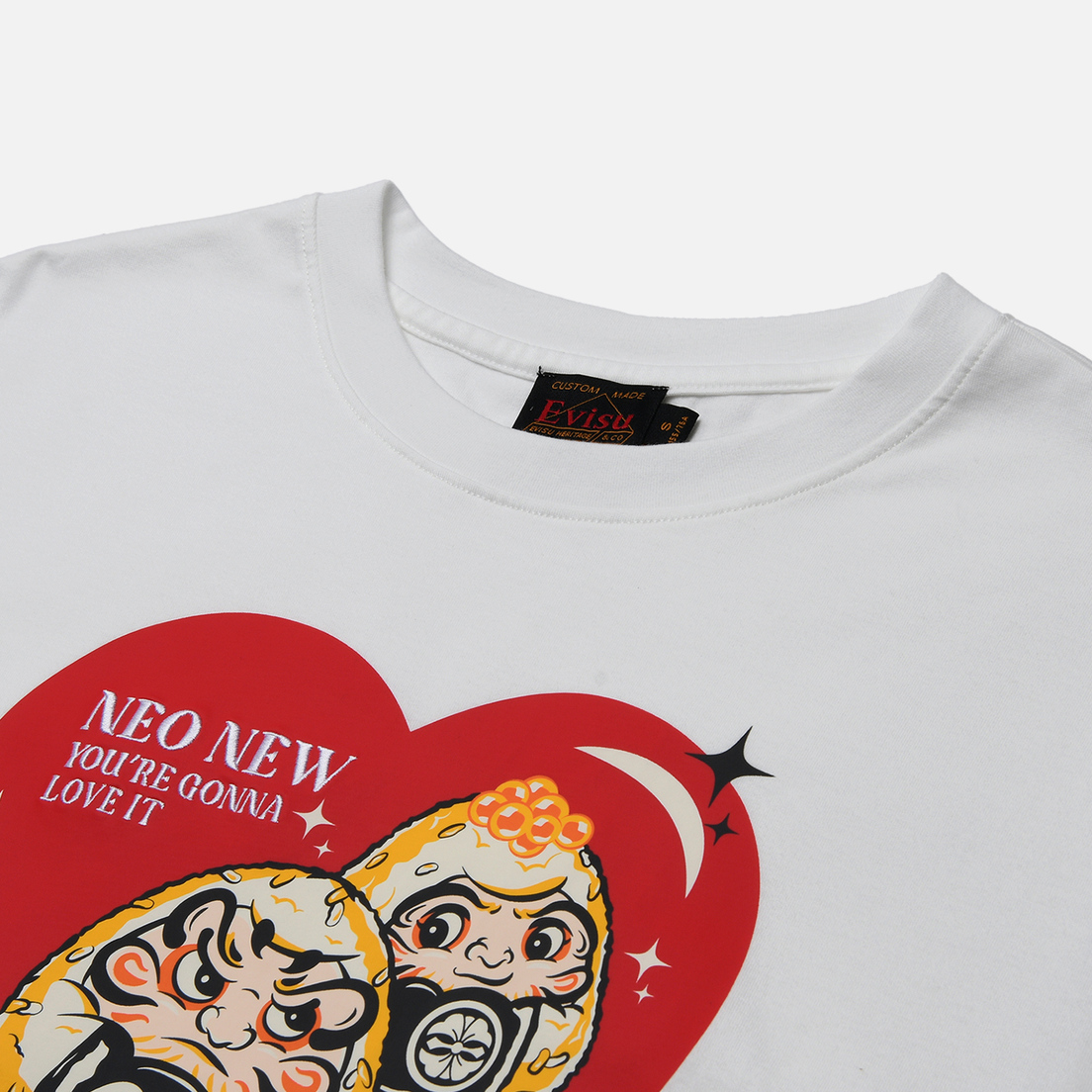 Evisu Женская футболка Daruma Onigiri Heart