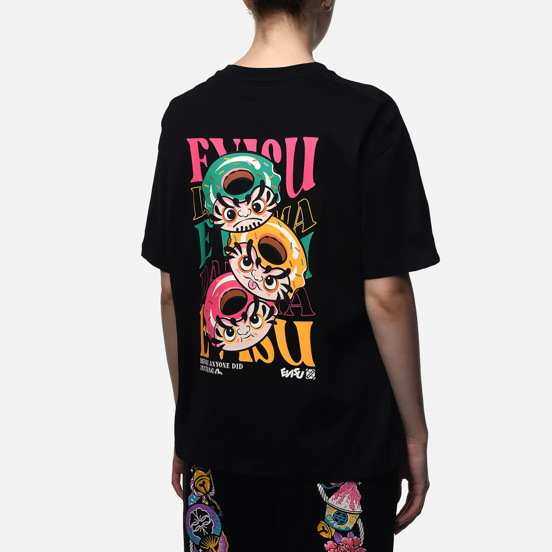 Evisu Женская футболка Daruma Doughnut Printed