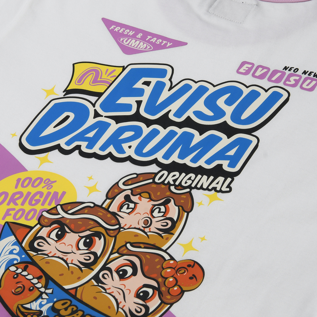 Evisu Женская футболка Daruma Octopus Dumplings Printed