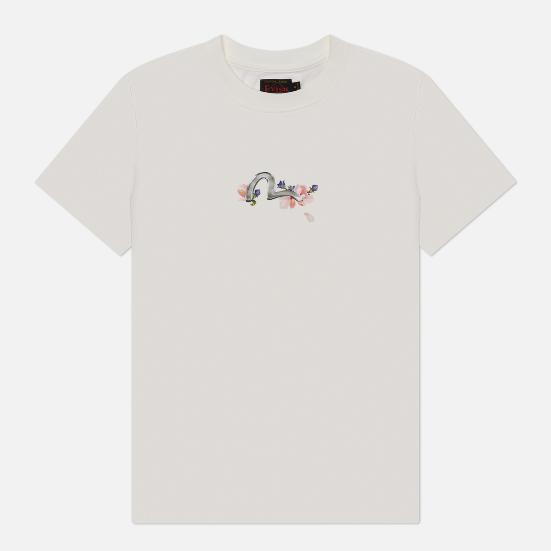 Evisu Женская футболка Printed Seagull Cranes Floral Regular