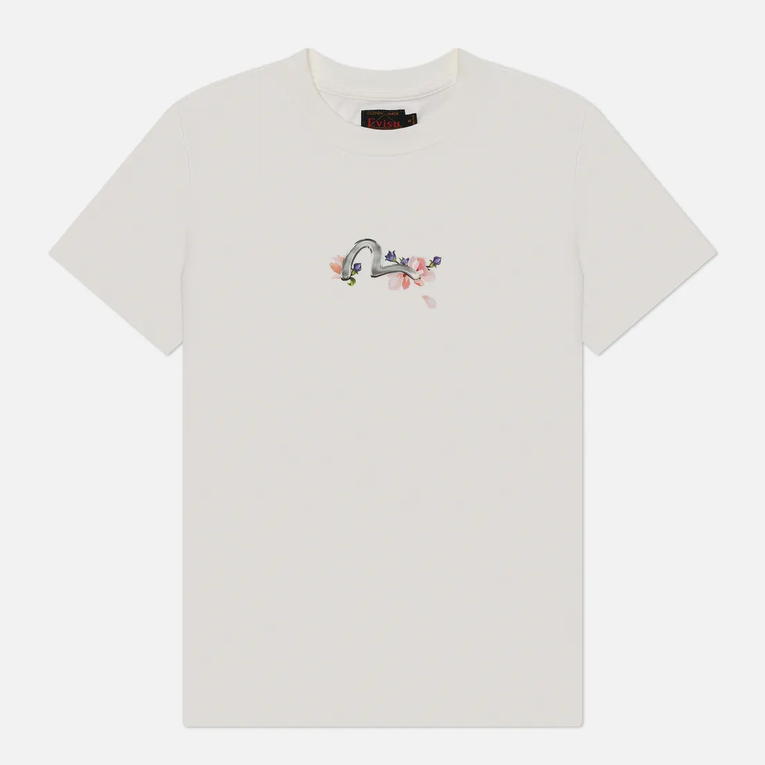 Evisu Женская футболка Printed Seagull Cranes Floral Regular
