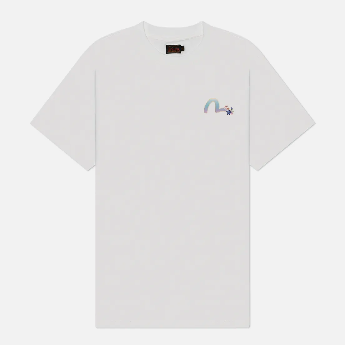 Evisu Женская футболка Printed Cranes Floral Daicock Seagull Boyfriend